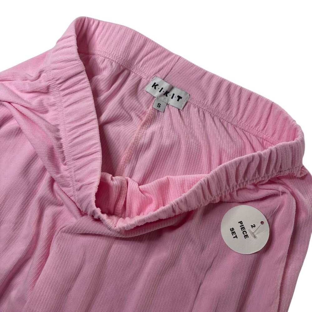 NWT Kikit 2-Piece Ribbed Pajama Set Light Pink Size S - Picture 7 of 8